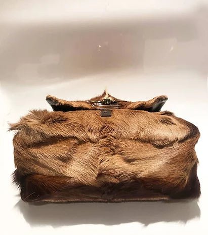 2000s FENDI BUFFALO FUR MAMA BAGUETTE SHOULDER BAG - style - CHNGR