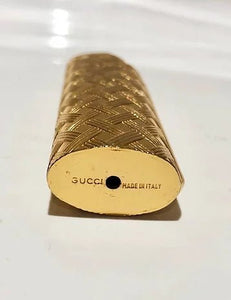 1980s GUCCI GOLD PLATED BRAIDED LIGHTER CASE COVER - style - CHNGR