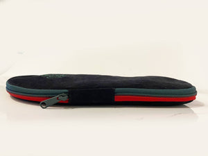 1980s Gucci Black Suede Sleepers Travel Case - style - CHNGR