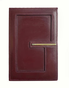 1980s Gucci Burgundy Leather Pad Book with Notes Block - style - CHNGR