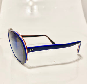 1980s Rossignol Mirrored Ski/Beach Navy Blue Sunglasses - STYLE-CHNGR