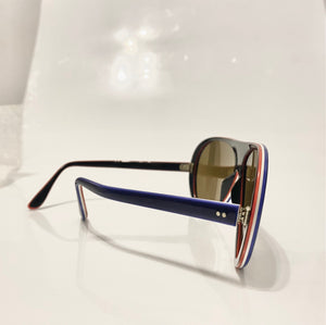 1980s Rossignol Mirrored Ski/Beach Navy Blue Sunglasses - style - CHNGR