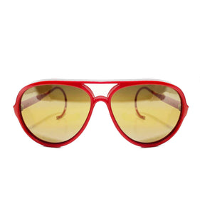 1980s Rossignol Red Aviator Mirrioed Ski Sunglasses - style - CHNGR