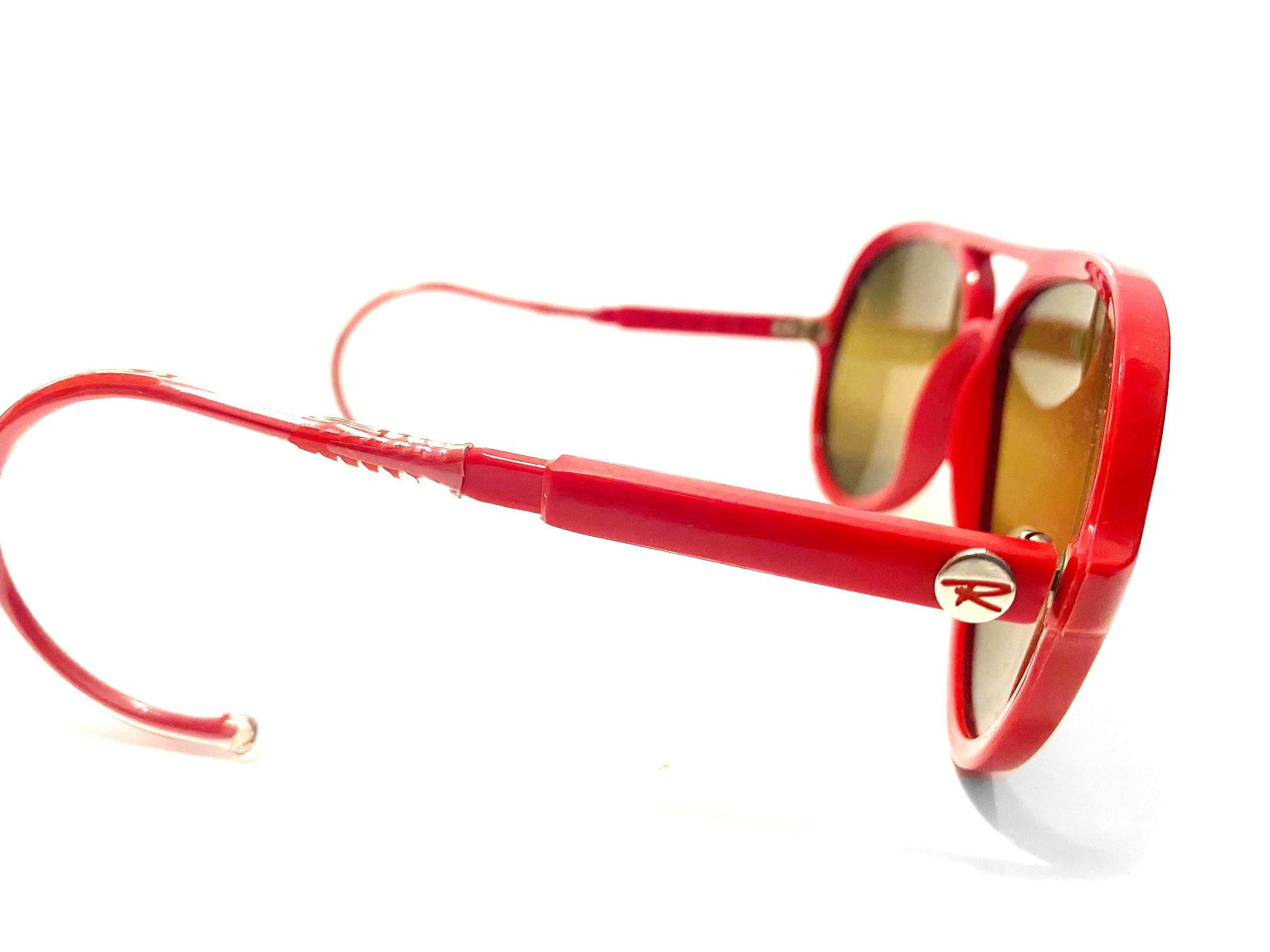 1980s Rossignol Red Aviator Mirrioed Ski Sunglasses - style - CHNGR