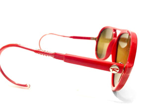 1980s Rossignol Red Aviator Mirrioed Ski Sunglasses - style - CHNGR