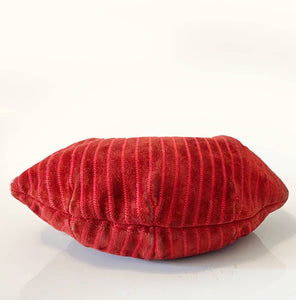 1980s Fendi Red Suede Metal Closure Pouch Bag - style - CHNGR