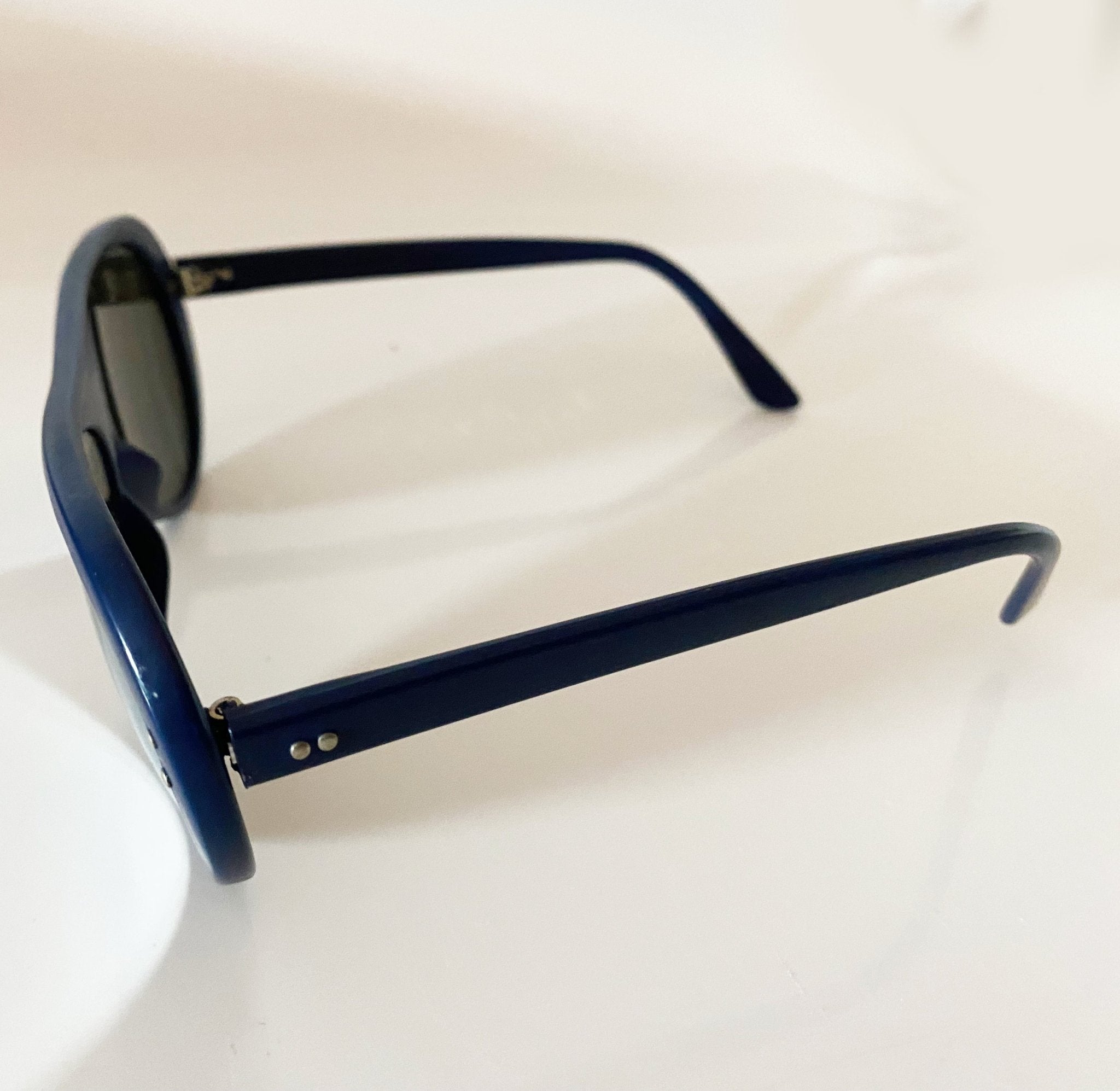 Late 1970S ROSSIGNOL MIRRORED NAVY BLUE SUNGLASSES - STYLE - CHNGR