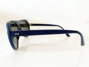 Late 1970S ROSSIGNOL MIRRORED NAVY BLUE SUNGLASSES - style - CHNGR