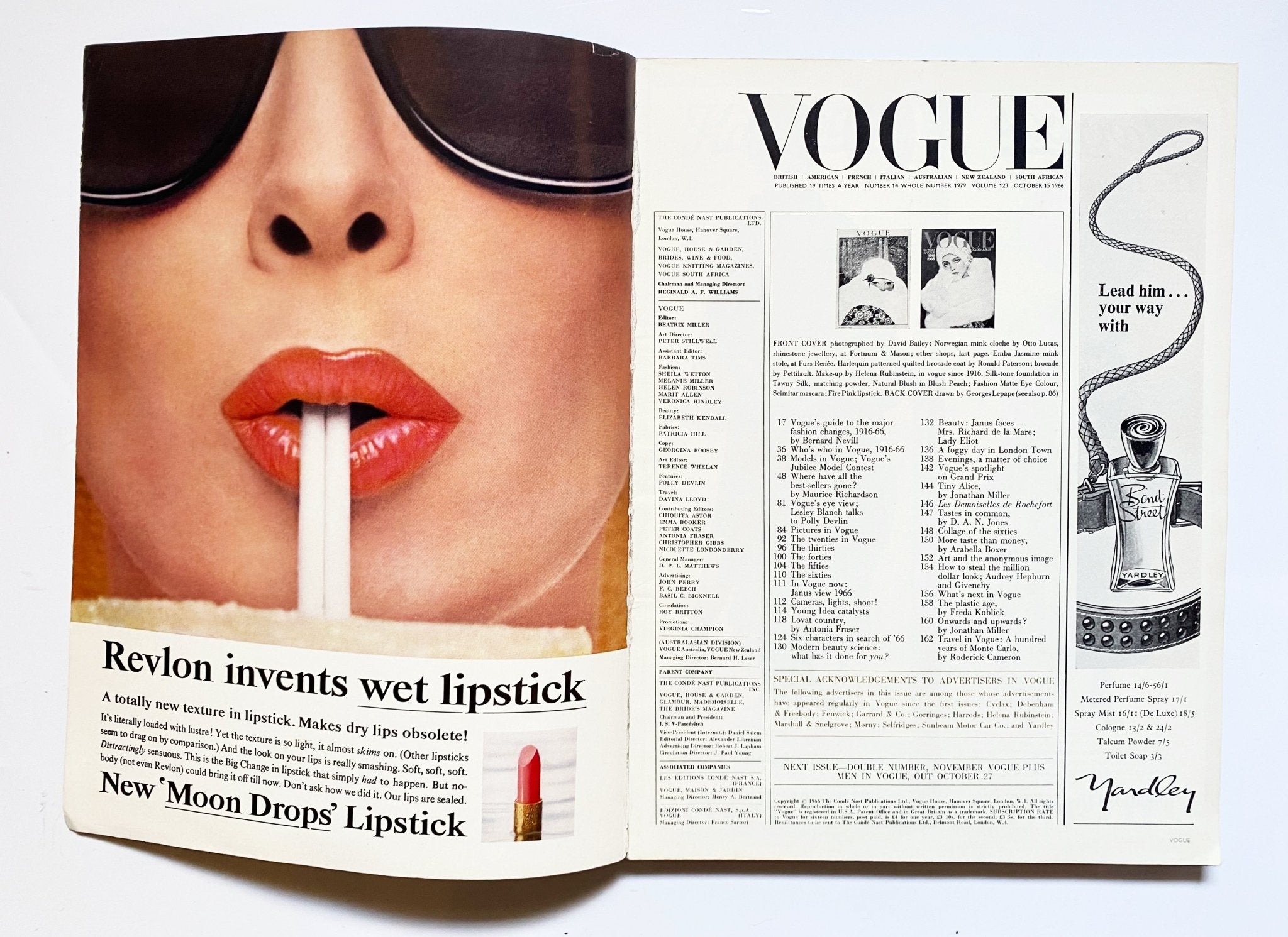 1966 VOGUE Magazine - 50th Edition-"Golden Jubilee" - Cover by David Bailey - style - CHNGR