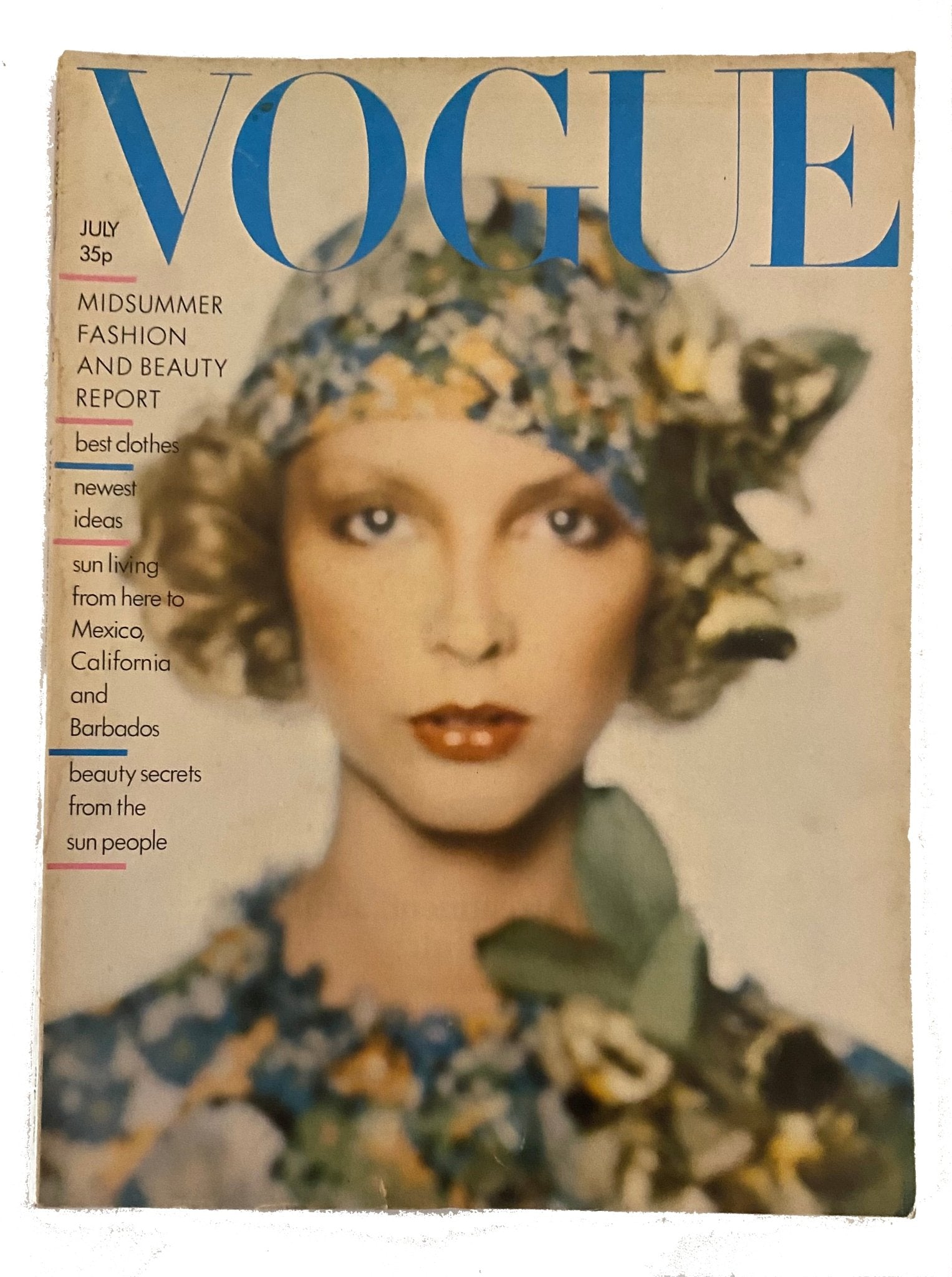 1974 VOGUE Magazine - "Impressions Of A MIdsummer Evening" - Cover by David Baily - style - CHNGR