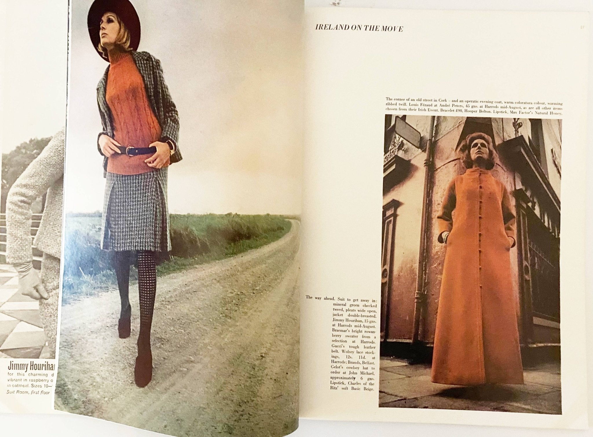 1965 Harper's Bazaar "Ireland on the Move" - Cover by David Montgomery - style - CHNGR