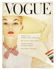1954 AMERICAN VOGUE "A YOUNG WOMAN WHO MAY BE ON HER WAY"- COVER BY ERWIN BLUMENFELD - style - CHNGR