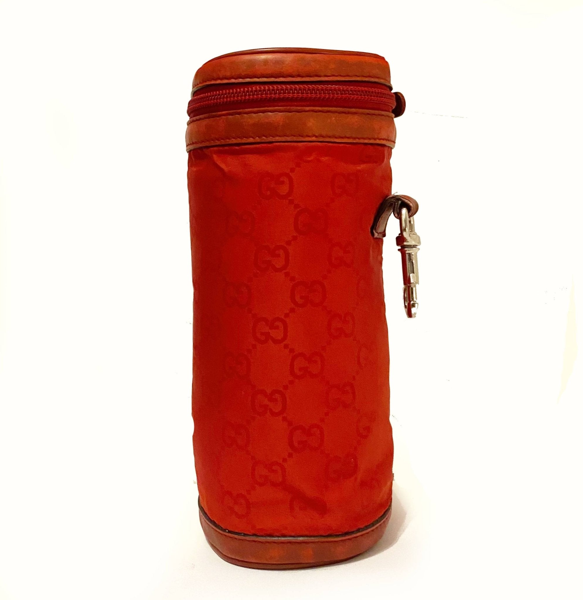 2000s Gucci Monogram Red Bottle Holder - style - CHNGR