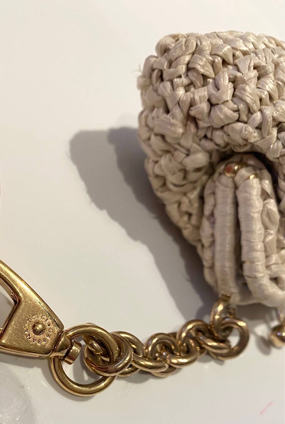 2000s Dolce & Gabbana Zip Coin Wicker Purse Key Ring - style - CHNGR