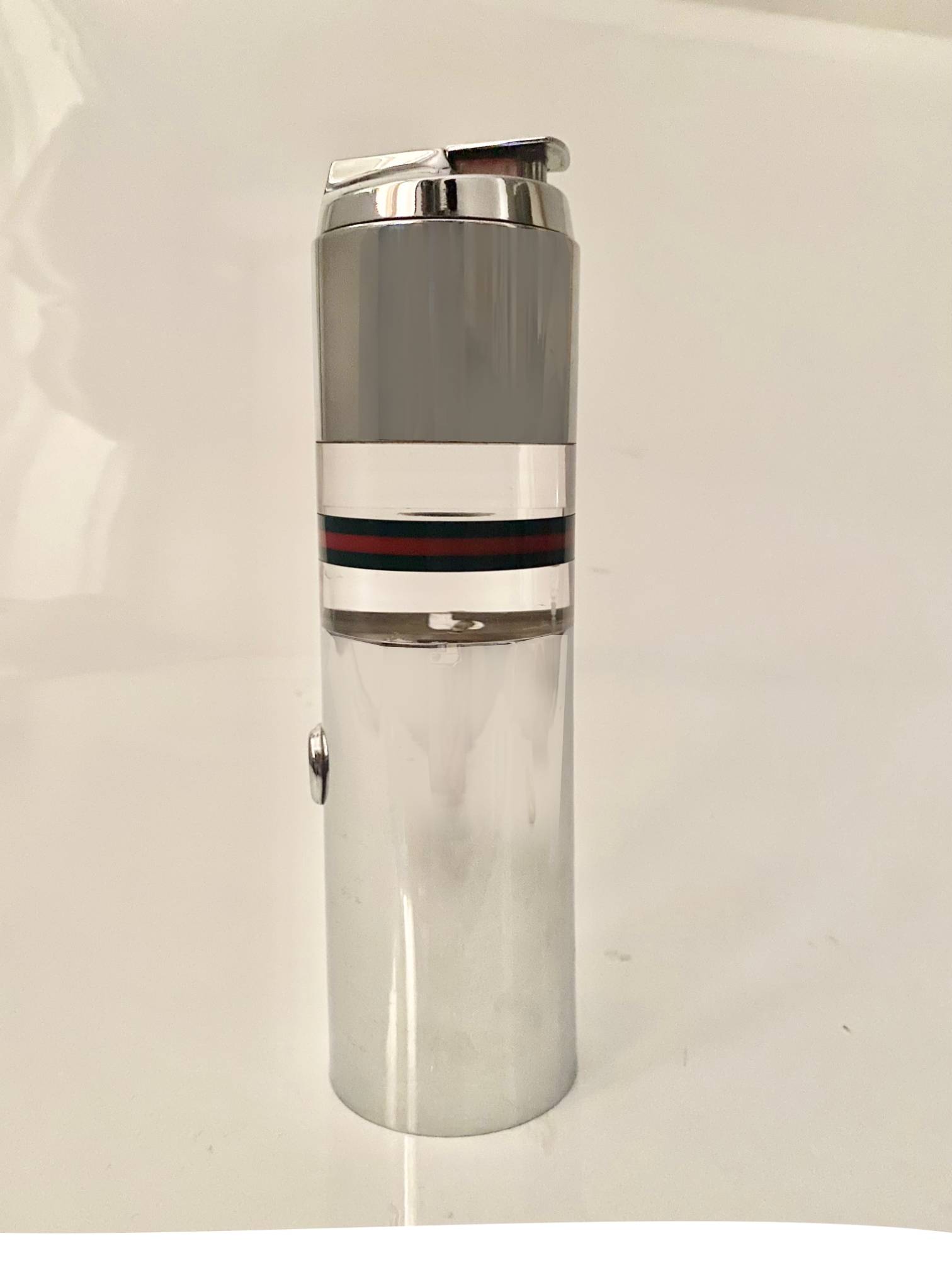 1980s Gucci Web Chrome Table Lighter - STYLE-CHNGR