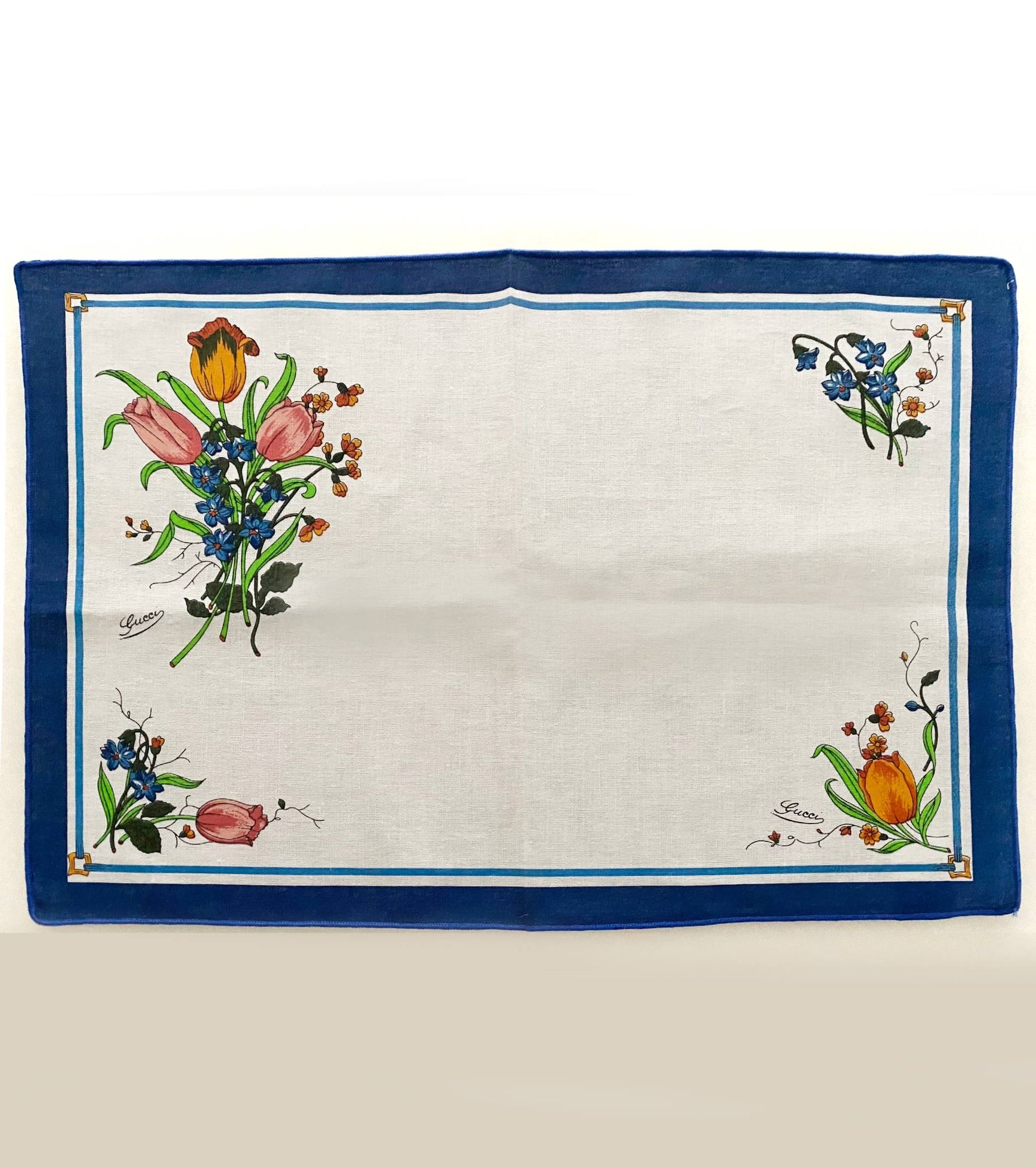 1980s Gucci Accornero Linen Placemat Set - STYLE - CHNGR