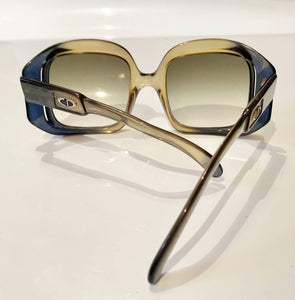 1970s Christian Dior Oversized Gradient Green Sunglasses - STYLE - CHNGR