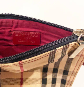 1990s Burberry Pocket Shaped  Wristlet Pouch - STYLE-CHNGR