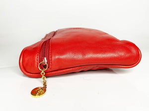 1980s Gucci Red Nappa Leather Pouch Handbag - style - CHNGR