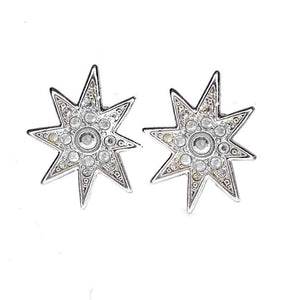 1990s Christian Dior Star Shaped Clip On Earrings with crystals - STYLE - CHNGR