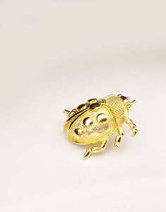 1980s Christian Dior Ladybird Gold Plated Vintage Pin Brooch - STYLE - CHNGR