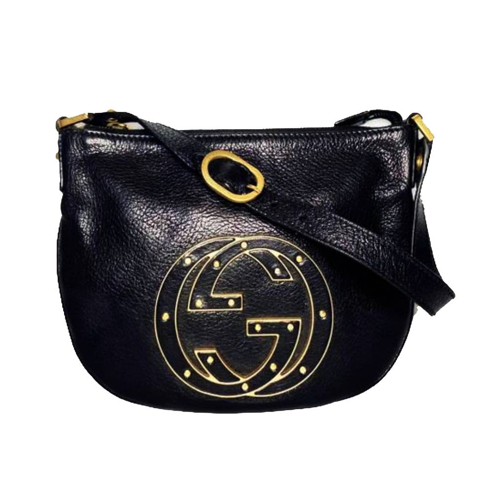 2000s Gucci Small Blondie Studded Logo Hobo Bag - style - CHNGR