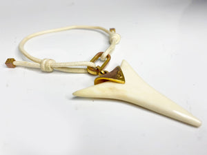 2000s Yves Saint Laurent Shark Tooth Shaped Horn Bracelet - style - CHNGR