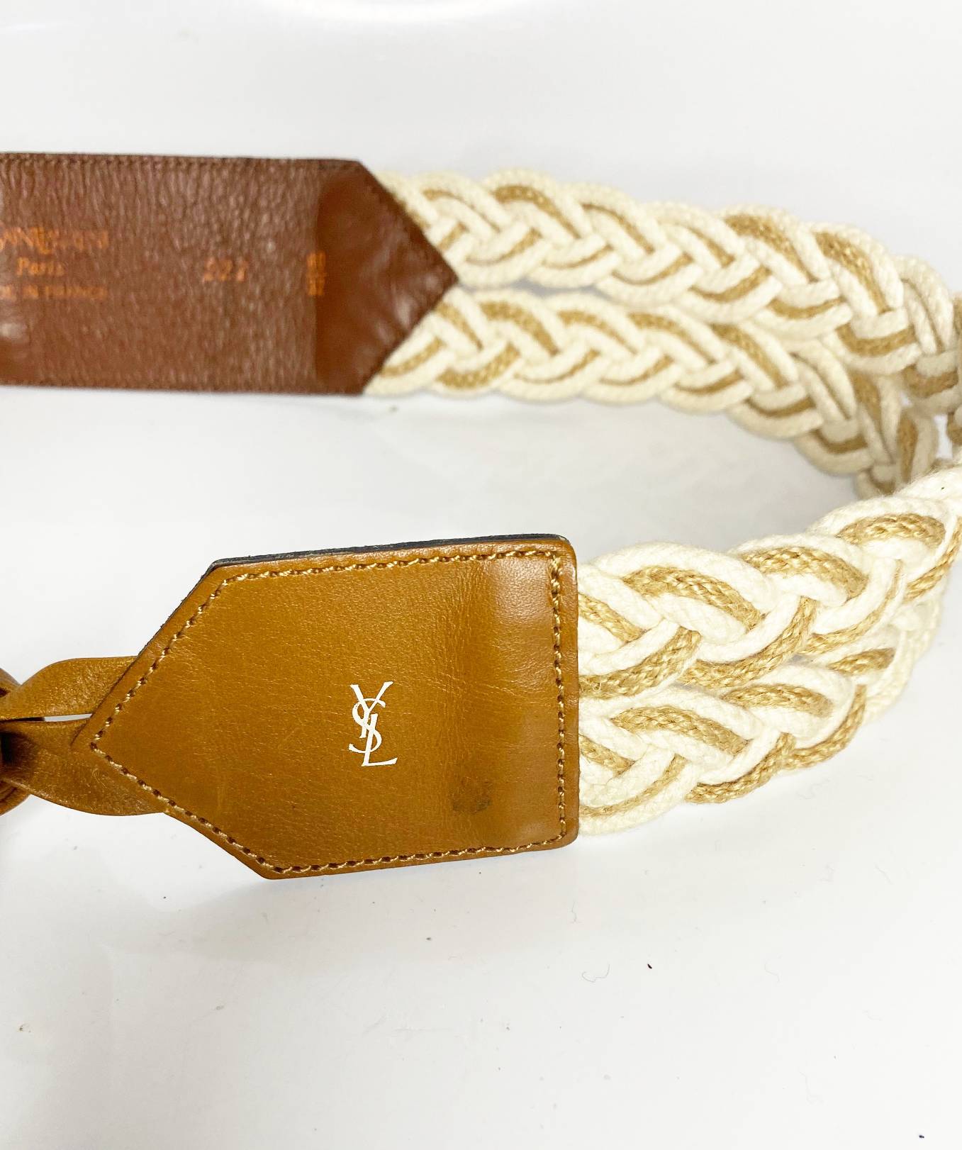 1980s YSL Yves Saint Laurent Cord Leather Tasseled Tie Belt - style - CHNGR