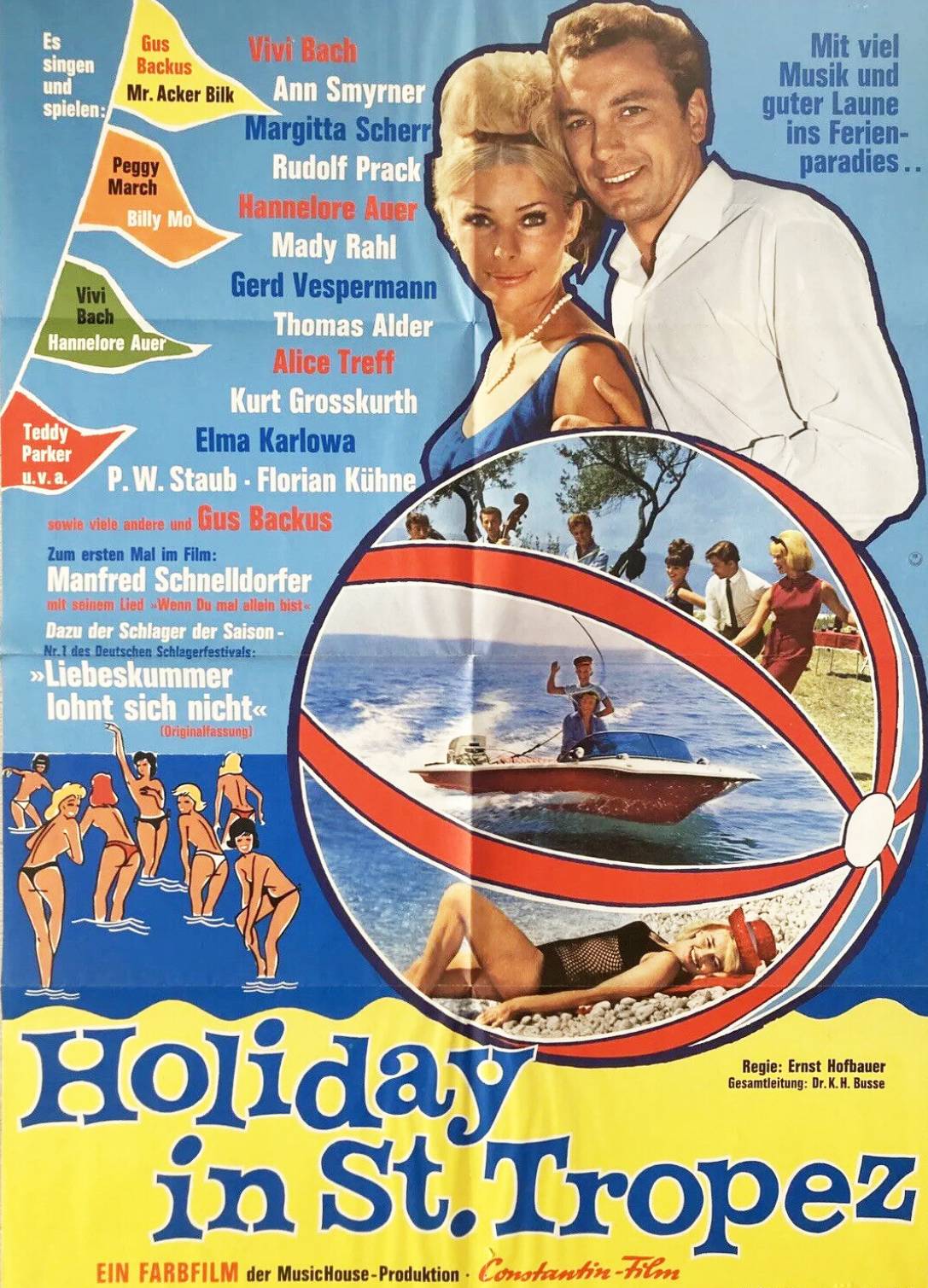 1967 Holidays in St Tropez Original Movie Cinema Poster - style - CHNGR