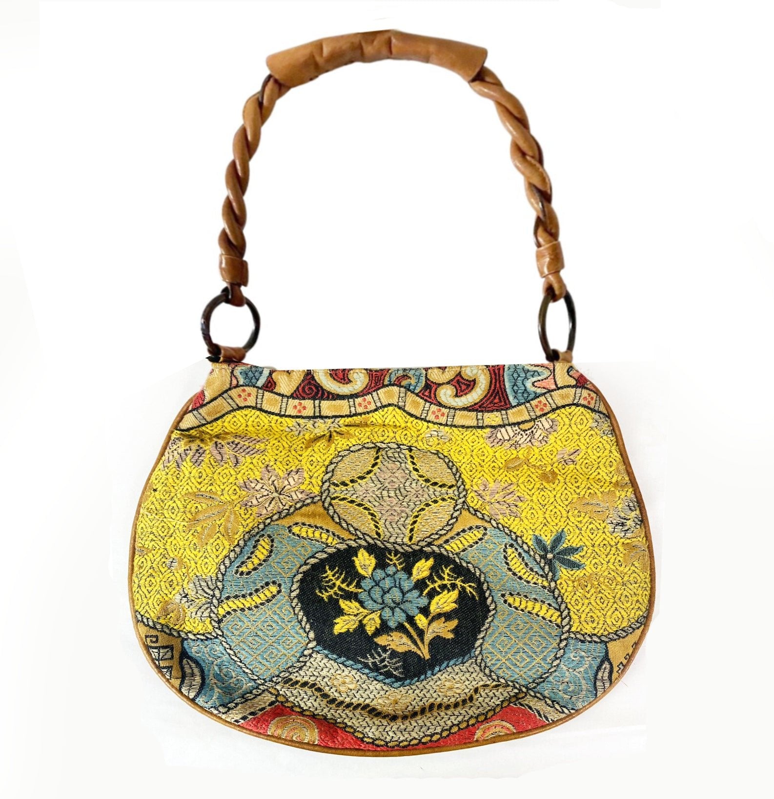 2000s Etro Tribal Canvas Shoulder Hobo Bag - STYLE-CHNGR