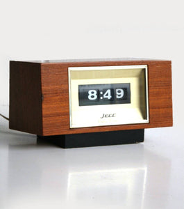 1960s Roll Electric teak veneer Clock by Jeco, Japan - style - CHNGR