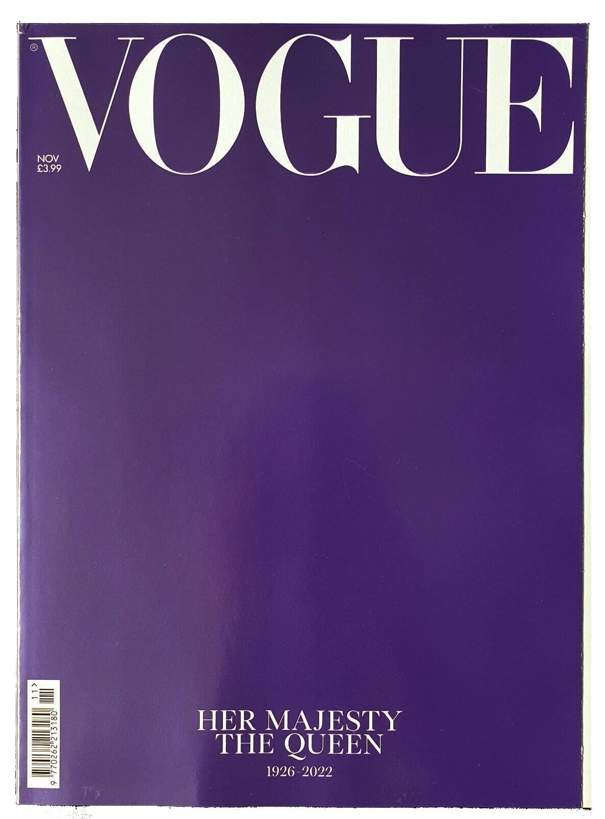 Vogue Magazine - "Her Majesty the Queen 1926-2022" - style - CHNGR
