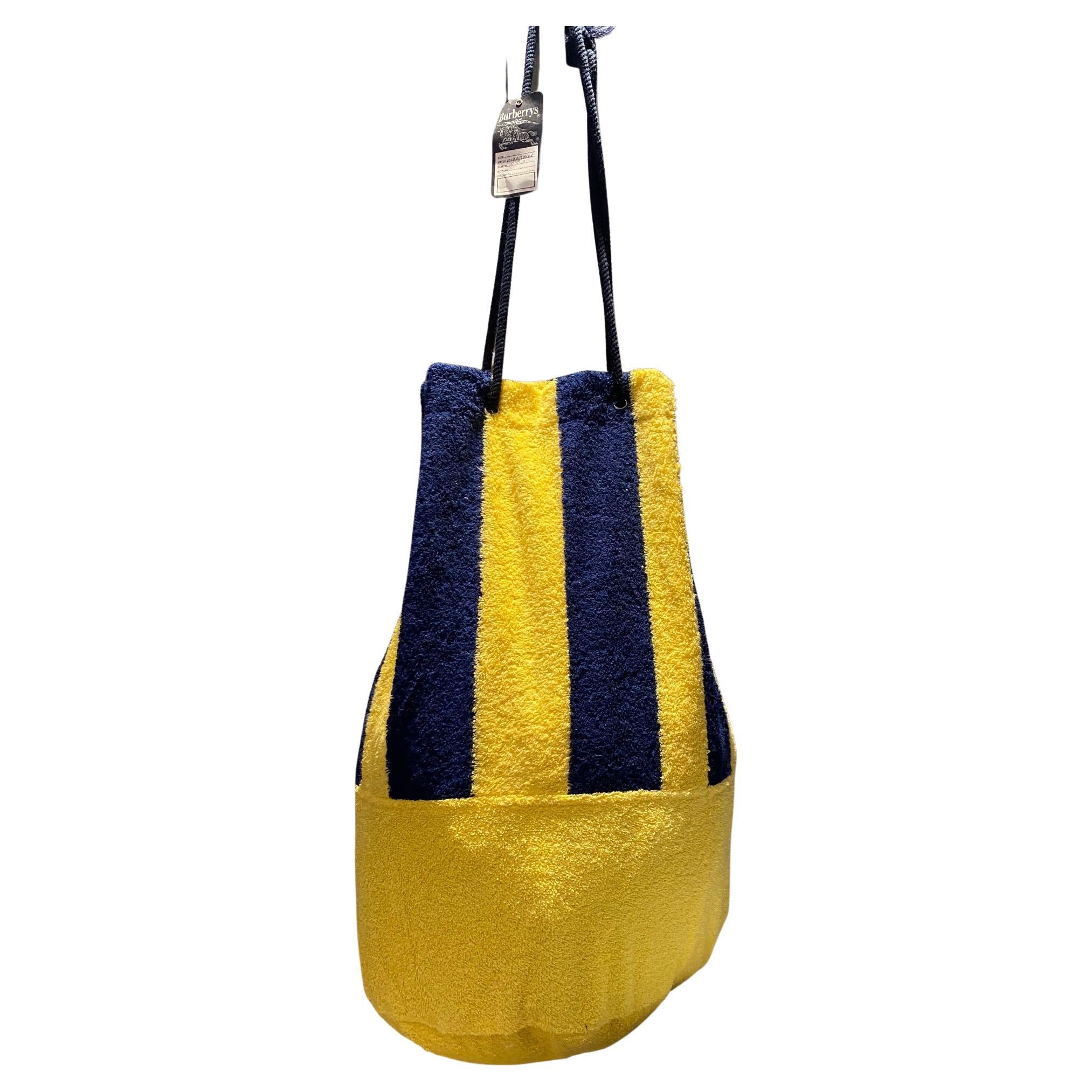 1980s Burberry's Toweling Beach Duffle Bag - style - CHNGR