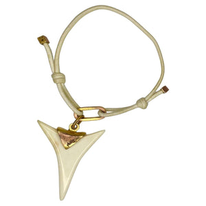 2000s Yves Saint Laurent Shark Tooth Shaped Horn Bracelet - style - CHNGR