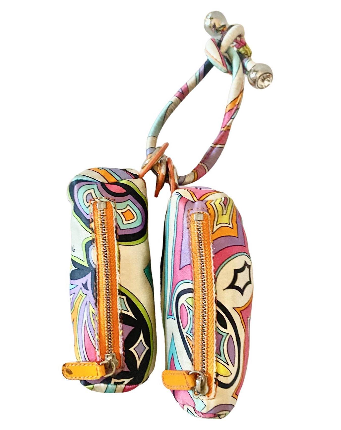 2000s Emilio Pucci Double Pouch Wristlet Handbag - STYLE - CHNGR